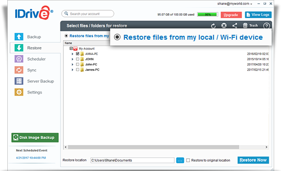 Restore tab