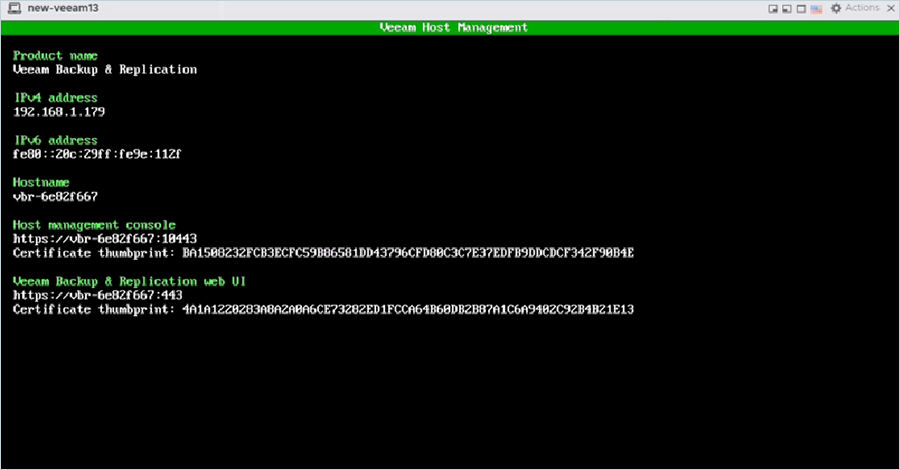 IDrive e2 with install veeam 13 on vmware esxi