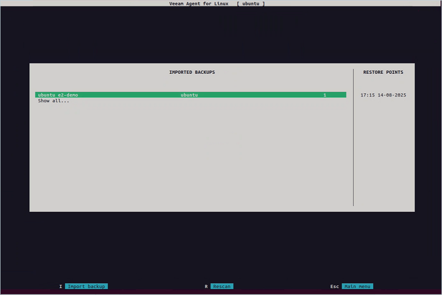 IDrive e2 with Veeam Standalone Linux