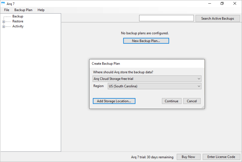Add Storage Location