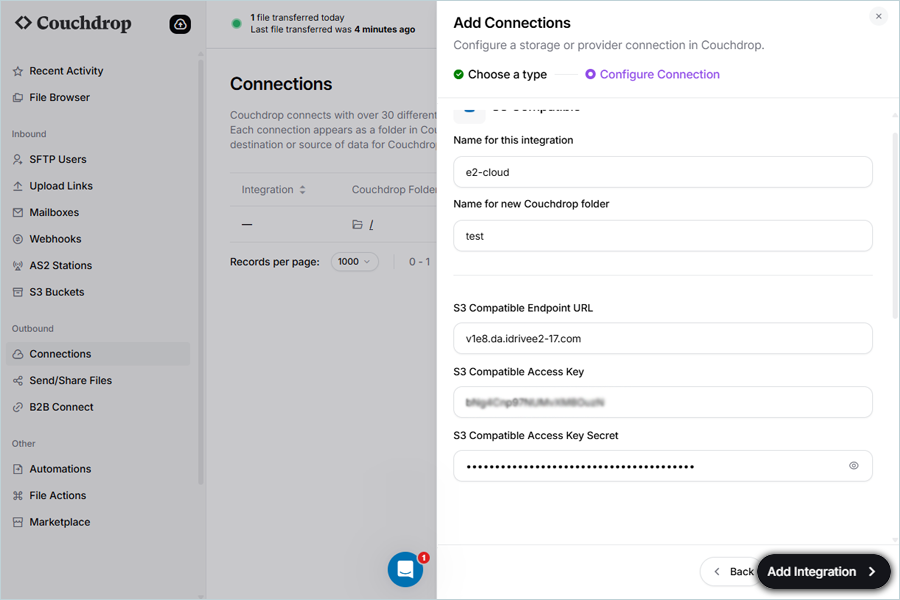 Click Add Integration