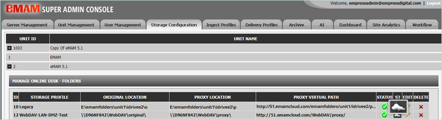 Click on S3 to enter IDrive e2 configurations