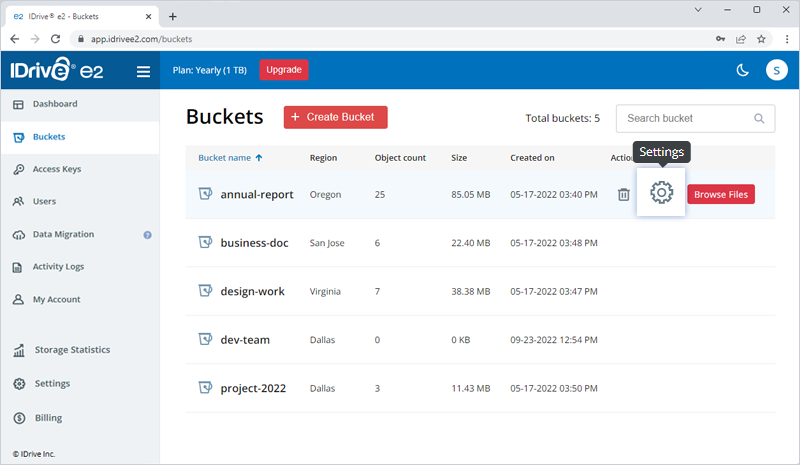 Cloudflare Bucket Settings