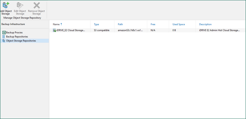 IDrive e2 with Veeam office365