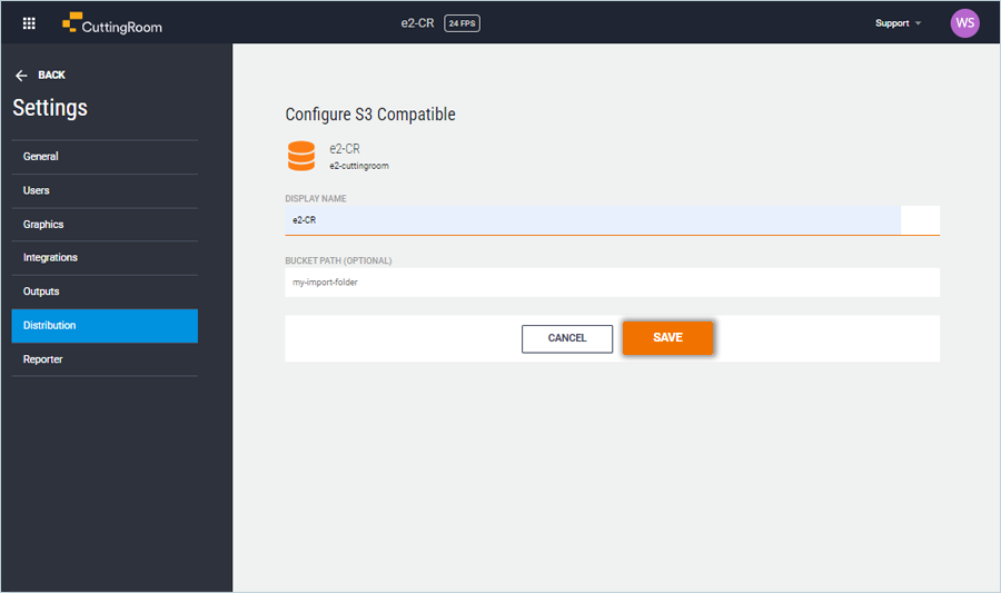 Add a name for the distribution and click Save