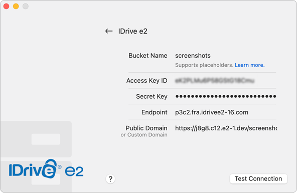 Dropshare connection details