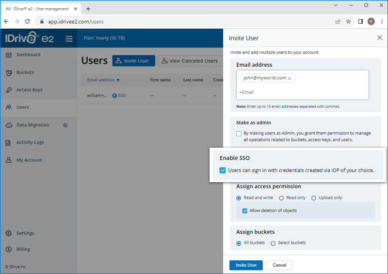 Enable SSO for new users