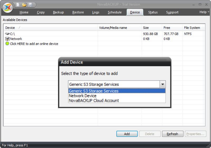 IDrive e2 with nova backup