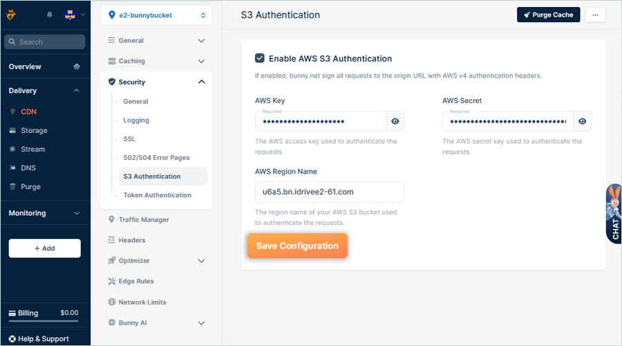 Save Configuration