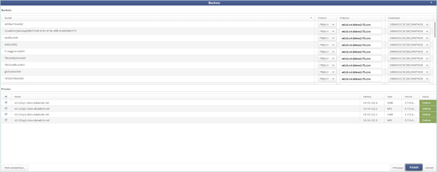 Select all available proxies and click Finish