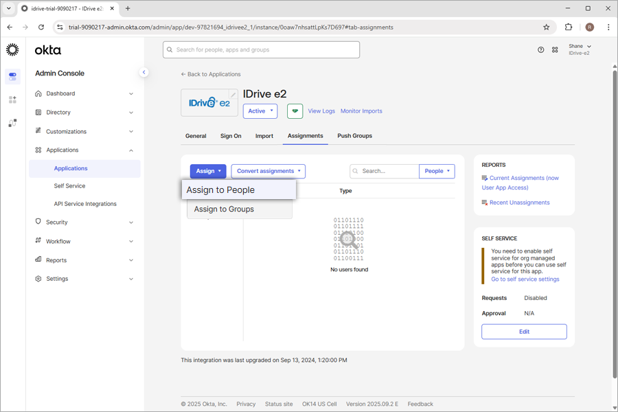 Select Assign to People