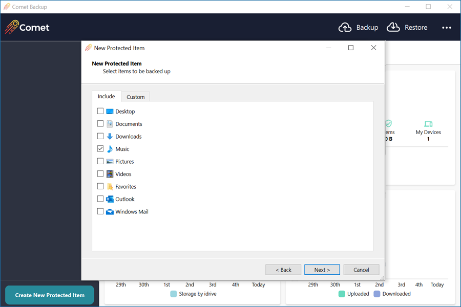 Specify a main folder or custom path to a specific sub-folder or file