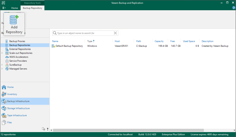 Veeam guide - Add backup repository in Veeam 12