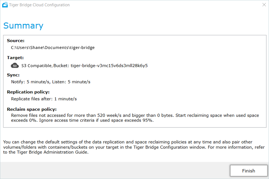 Tiger Bridge Guide - verify config and finish