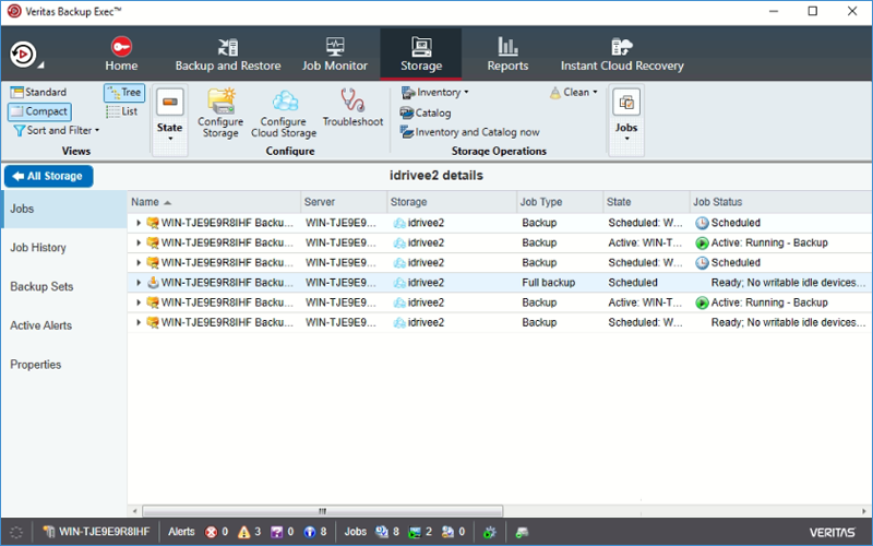 IDrive e2 with veritas backup Exec