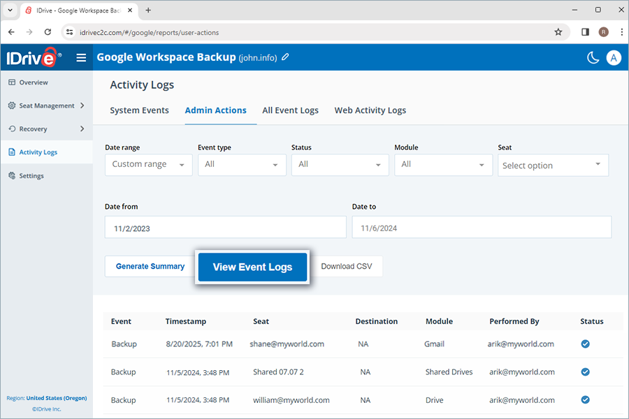  view client wise status