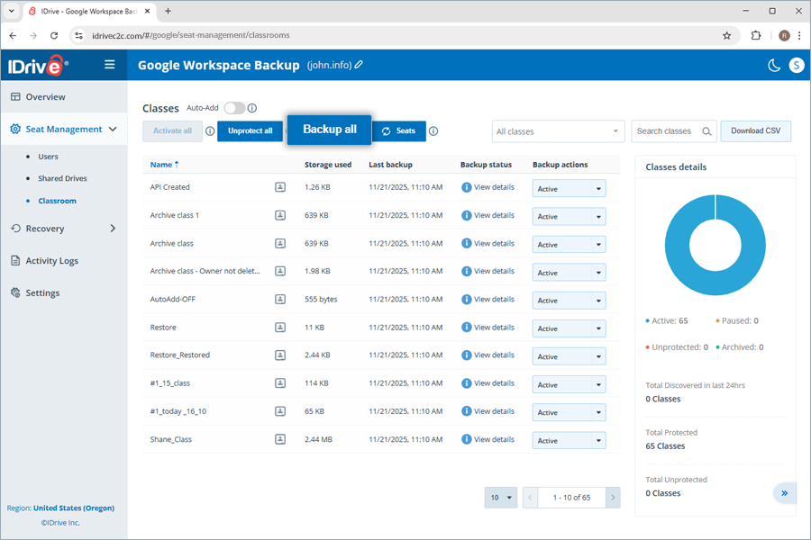  view client wise status
