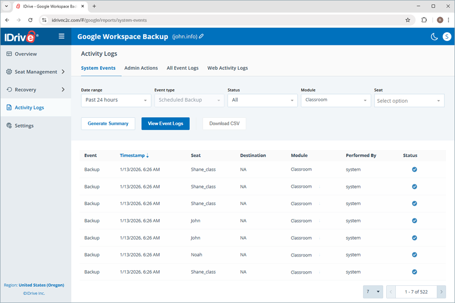  view client wise status