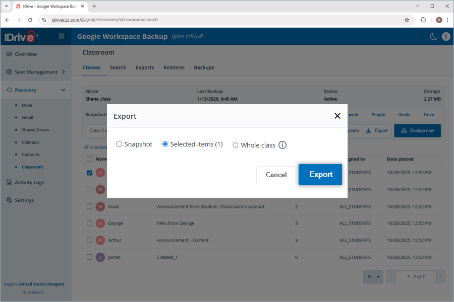  view client wise status
